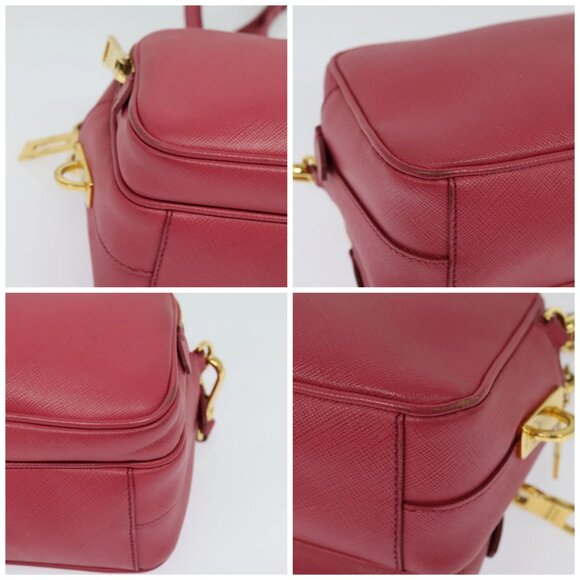 PRADA Shoulder Bag Safiano leather Pink Gold BT1010 Auth 137816 - Picture 14 of 16